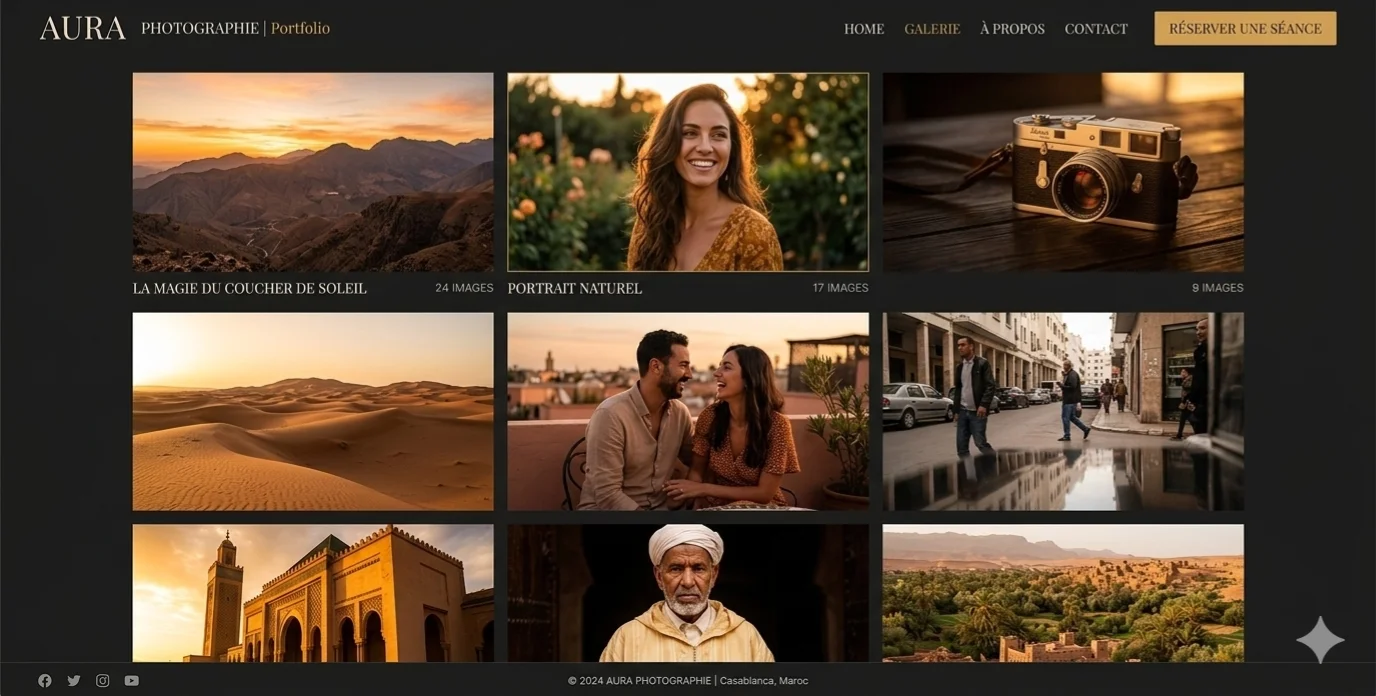 Portfolio photo Alex Morgan Photography réalisé par Forsavo